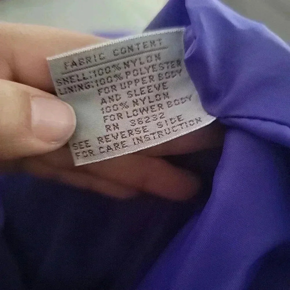 Vintage The Water's Edge Purple Collared Double Breasted Maxi Trench Coat Size 8 - Picture 7 of 7